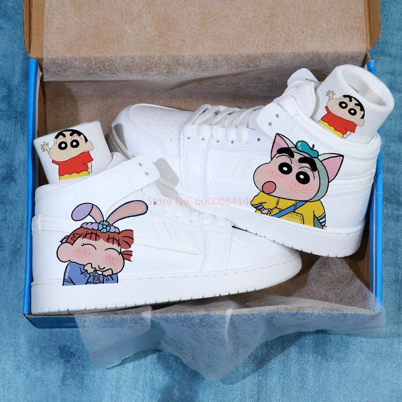 Crayon Shin-Chan Anime Print Calçados Esportivos para Crianças, Tênis para Meninos, Sapatos de corrida ao ar livre para crianças, Presente de Natal