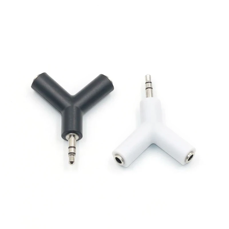 Divisor convertidor adaptador de audio tipo Y para auriculares, dos y un minuto, 3,5 mm