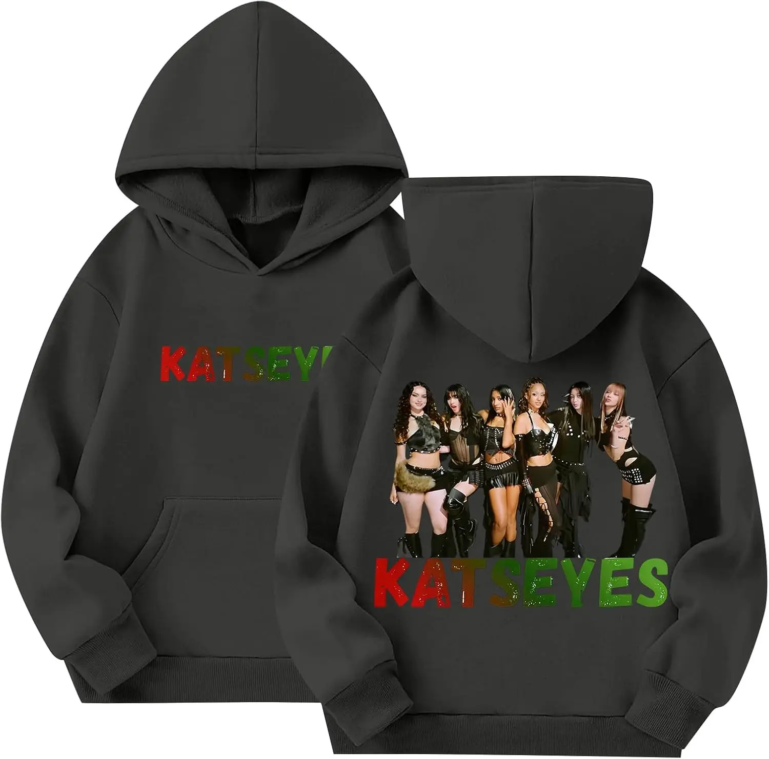 Kids Katseye Hoodies for Girls Katseye Merch Graphic Sweatshirts Long Sleeve Hoodie