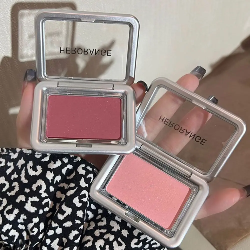 Paleta Shimmer Blush de Longa Duração, Matiz Natural Face Blush, Pó Mineral Durável, Bochecha Blush Cosméticos, 5 Cores