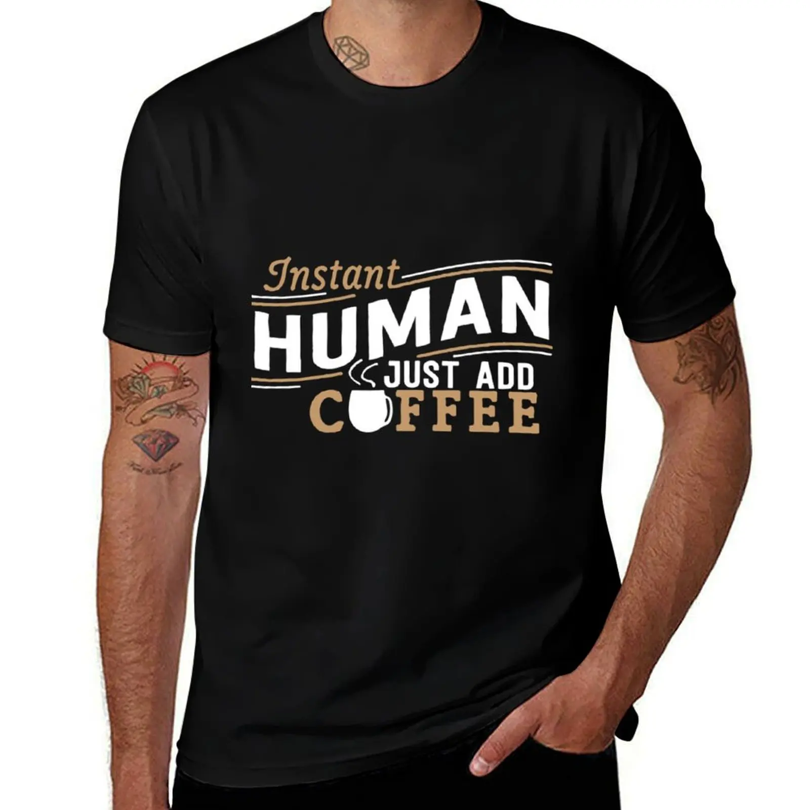 

shirts man Add t t man for T-Shirt Coffee 100% for men t white Instant cotton pack g shirts men Human shirt Just
