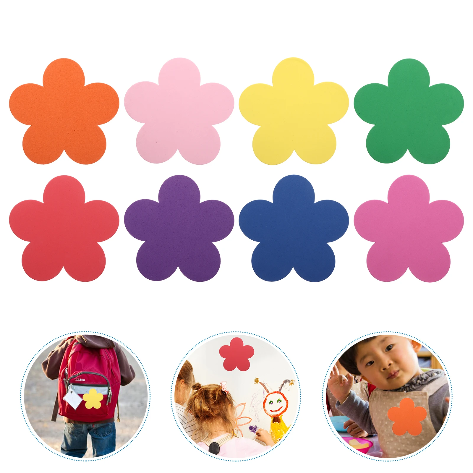 

40Pcs Durable Flower Reward Stickers Easy Peel Adhesive Stickers for Kids Crafts Classroom Scrapbook Decorations