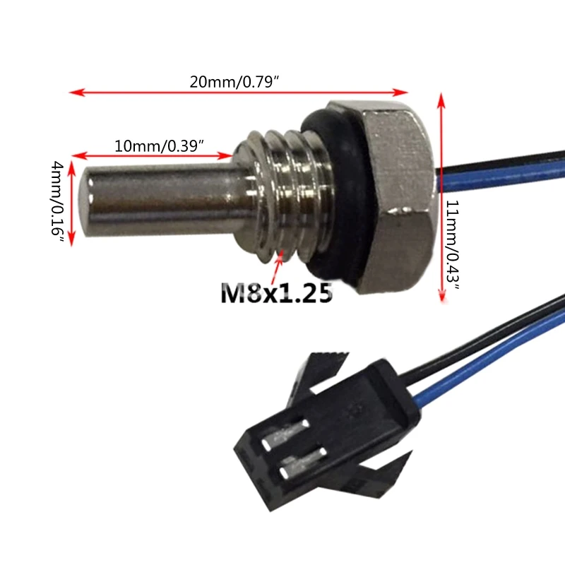 F92F NTC Temperature Sensor Probe เซนเซอร์อุณหภูมิ-40 ~ 150 °C M8สกรูด้ายความต้านทาน50K,ติดตั้งง่าย