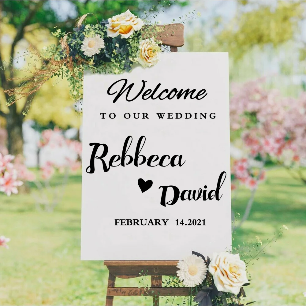 

1 pc hot sale cool marriage customize name Wall Art Decal Wall Stickers Pvc Material For Living Room Kids Room Wall Art Decal