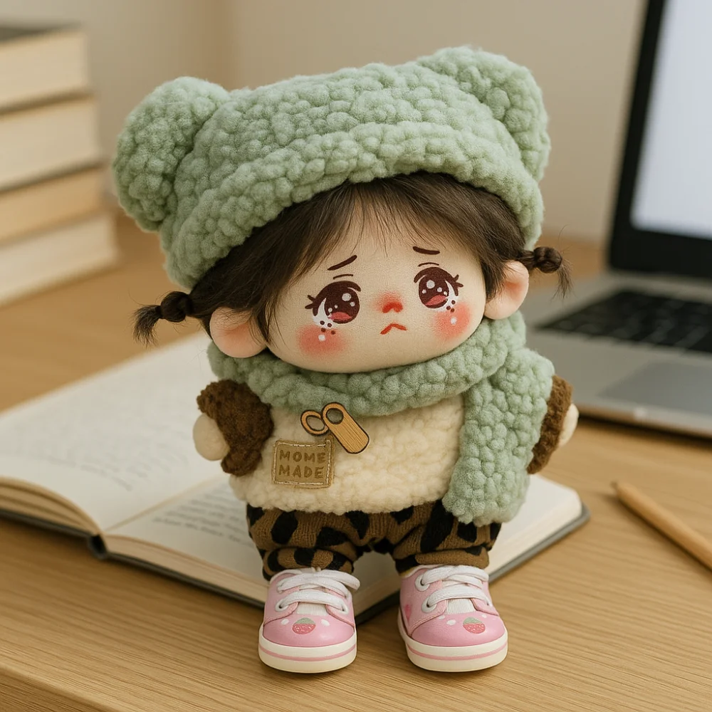 

Платье 20 см, хлопковая кукольная одежда, комбинезон, головной убор, зимний наряд, милое платье, одежда для куклы со звездами, аксессуары для кукол