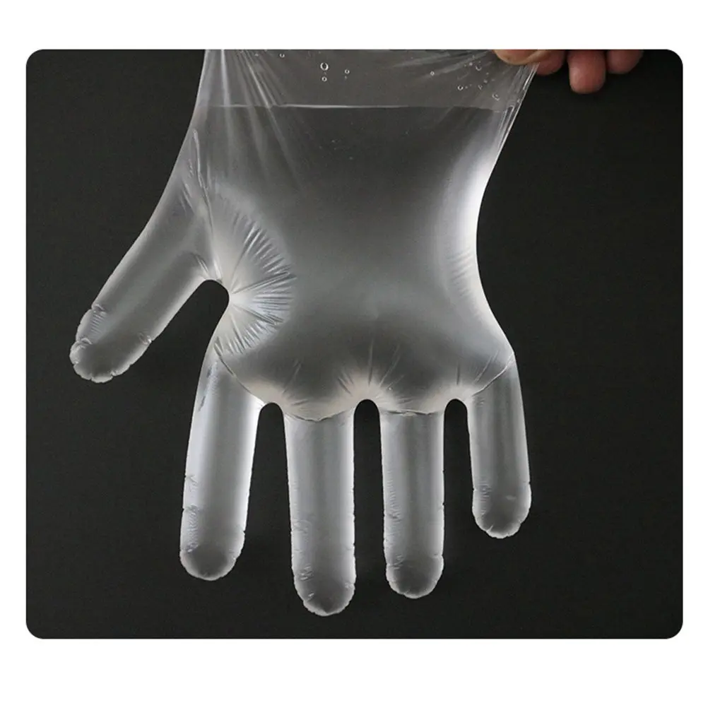 100 packs Gloves Halloween Christmas New Year Food Grade Gloves Glove Kitchen Kitchen Glove Gloves Plastic Disposable Gloves Pe