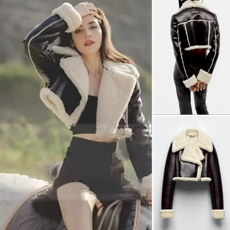 

Women's Fleece Reversible Fur Jacket XS-L Size Women's Clothing Coat Women Winter Jacket Traf Official Store Winter Coat Warm