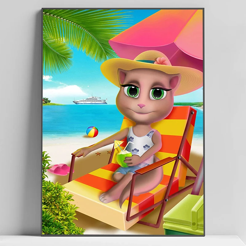 Baby Room Decor Talking Tom And Friends Poster Posters for Wall Art Decorative Painting Canvas Home Decorations Paintings Prints