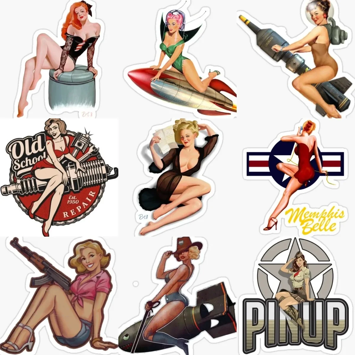 

Pin Up Sexy Girl Sticker Laptop Motorcycle Accessories Truck Window Bicycle Van Wall Room Door Glass Car Off-road Decal