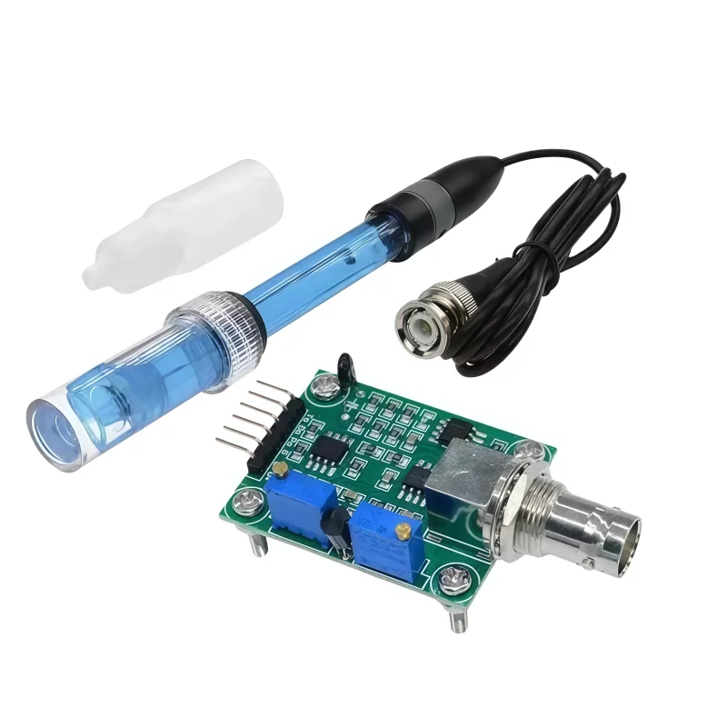 Polarographic electrode probe for pH value measurement. Acidity/alkalinity sensor for pH value collection. Monitoring module for