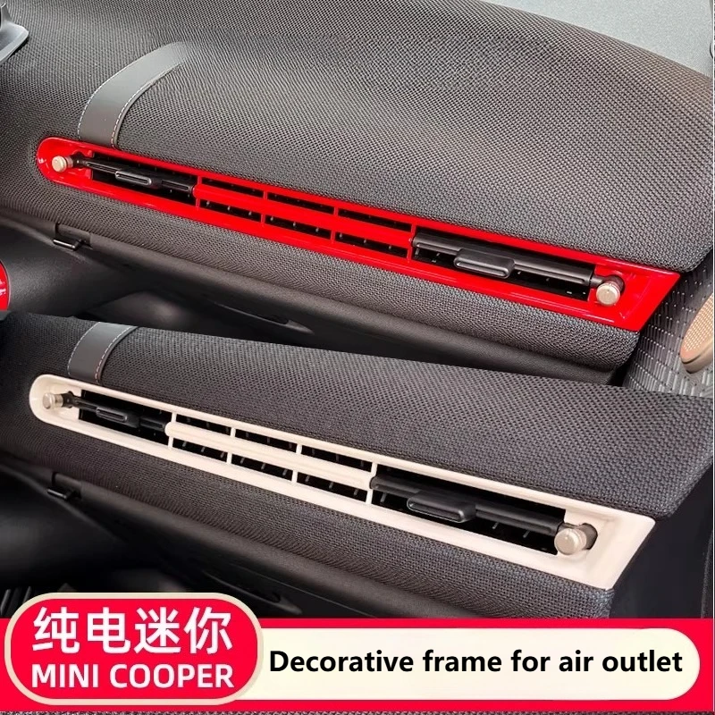 

Car Central Control Air Outlet Decorative Frame Air Conditioner Color Change Interior Sticker for LHD Electric MINI J01 J05