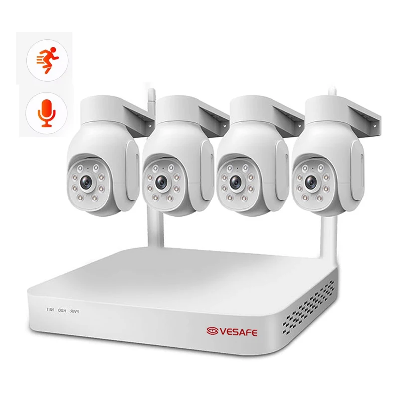 VESAFE 8ch 3mp Nvr Poe Set كاميرات 360-View مراقبة لاسلكية للرؤية الليلية نظام كاميرا CCTV #3