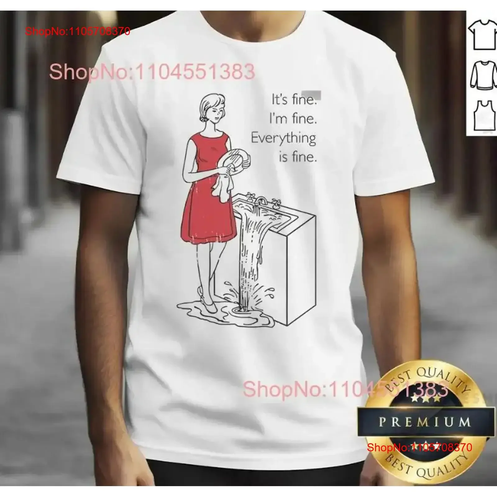 Cookie Theft Mom Everything Is Fine T Shirt Size S 5XL vintage Washed Casual Breathable fashion Versatile Top For Everyday Wear