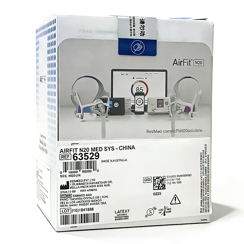 AirFit N20 Nasal CPAP Mask Upgrade Kit Reusable Frame Elbow Assembly with Headgear Tube And Cushion for Sleep Apnea Thera