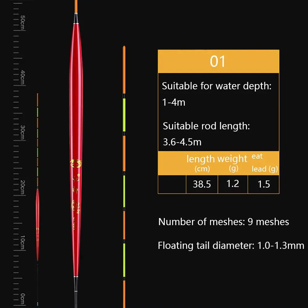 Sensitive Eye-catching Short Feet Wooden Fishing Float Tail Fishing Tools Vertical Float Wood Balsa Flotteur Peche