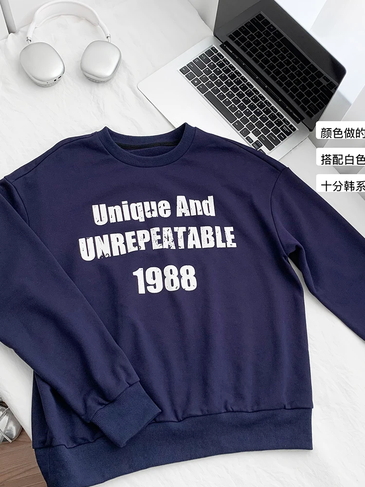 Autumn Winter Women Long Sleeve Oversize American Vintage BF Style Hoodie Sweatshirts Pullovers Harajuku Y2k Streetwear Hoodie