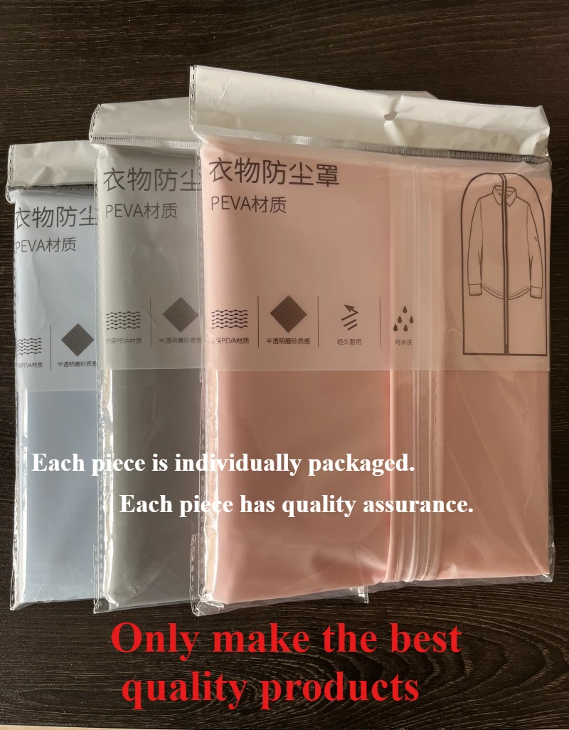 Dustproof Clothes Dust Cover Wardrobe Hanging Clothes Storage Bag Zipper Wedding Dress Garment Coat Suit Organizer Protecter
