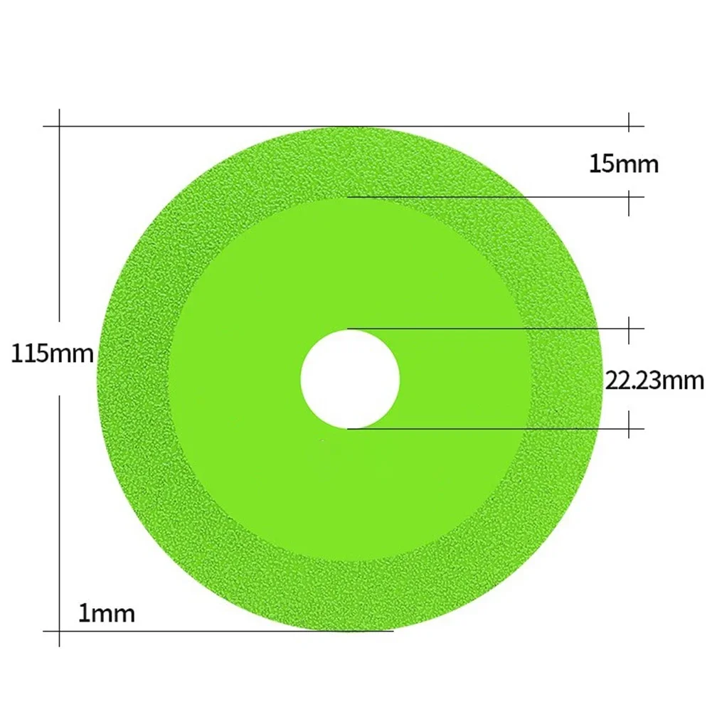 1 pz 115/125mm disco da taglio per piastrelle in vetro lama per sega in marmo diamantato per il taglio di utensili elettrici in giada ceramica per lucidatura in metallo