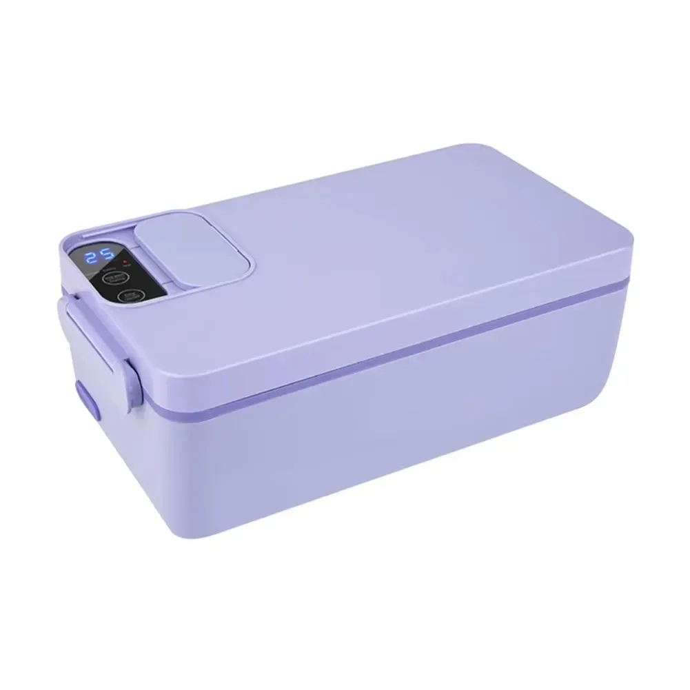 Portable Wireless Electric Lunch Heated Box Food Heater W/1.5L Removable Stainless Steel Container Heated For Office/Travel