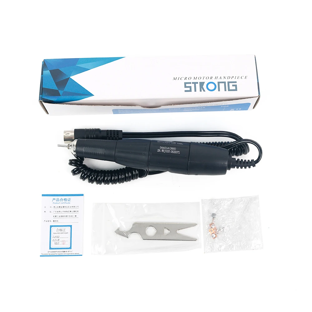 

Strong 102L Marathon Style Micromotor Handpiece 35,000rpm Dental Lab Micro Motors 2.35mm Grinding Polishing Handle
