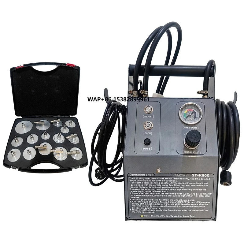 

Hot Sale Complete Set Automatic Pulse Brake Oil Replacement Machine AC220V/DC12V 6L Storage Tank Special Vehicle Equipment