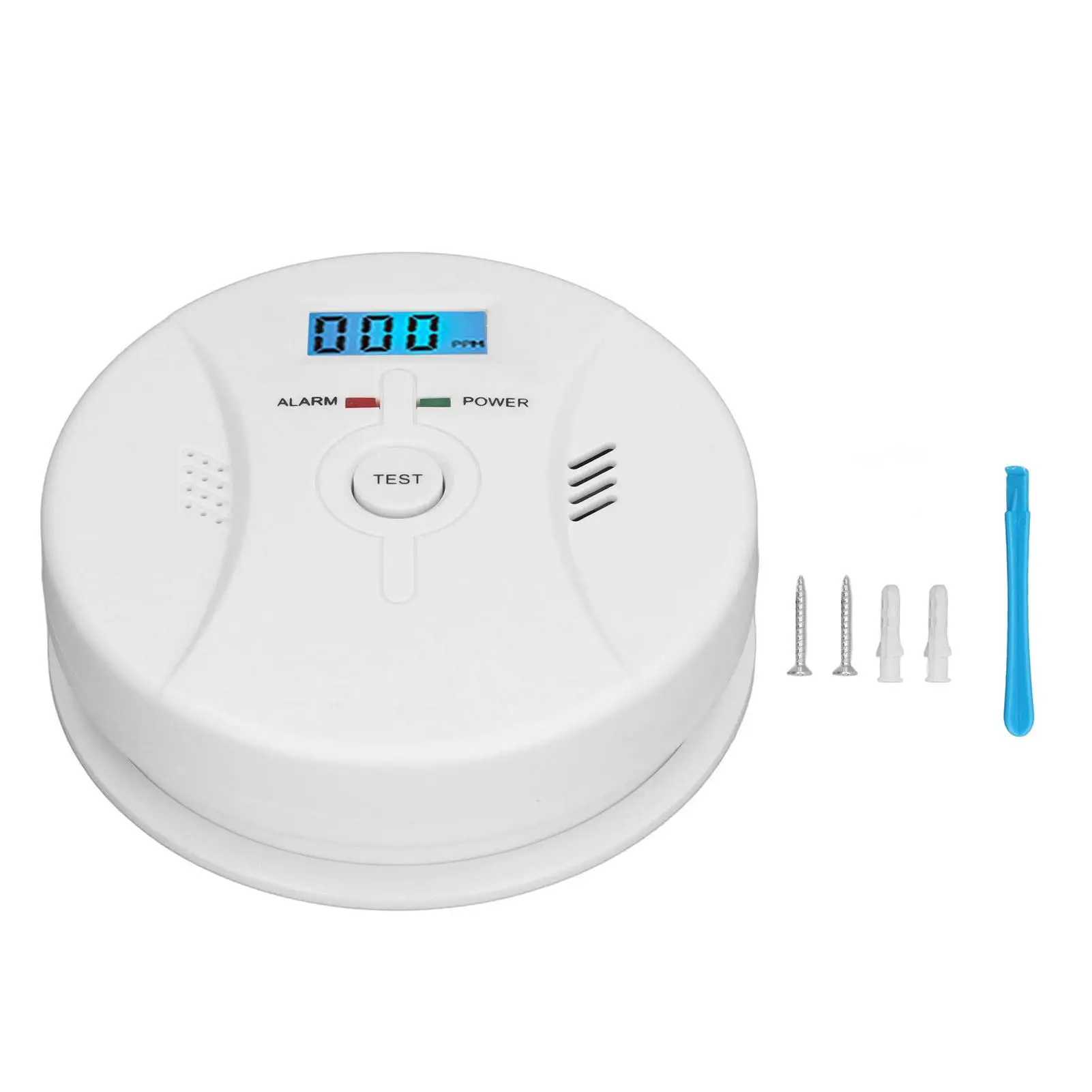 

High Accuracy CO Detector with LCD Screen - Intelligent Fire Alarm, Sensitive Response, ABS Sensor for office Use