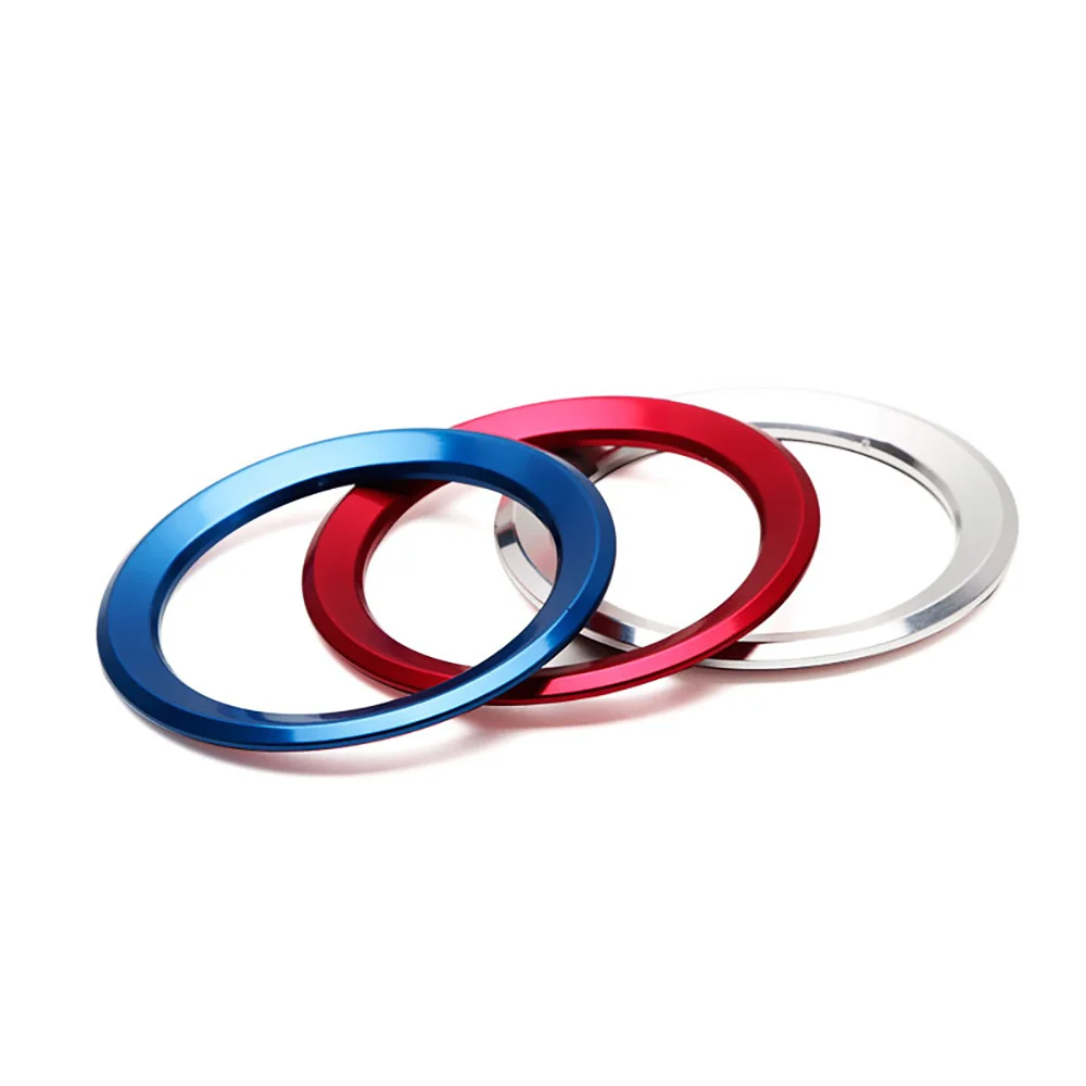 Car Steering Wheel Sticker Aluminum Circle Logo Trims Cover For BMW M3 M5 E36 E46 E60 E90 E92 X1 F48 X3 Car interior accessories image 3