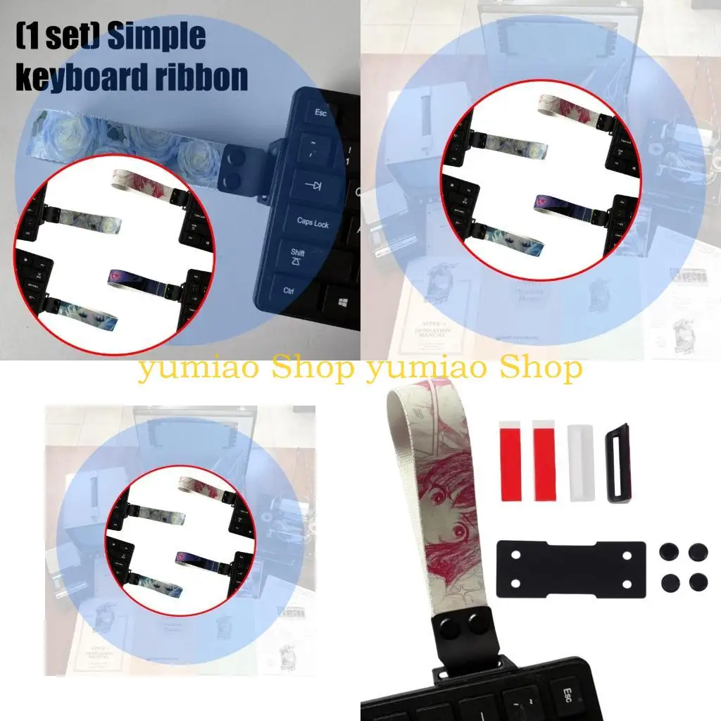587B Ergonomic Keyboards Strap Fashionable Fabric Strap Rope Easy To Attach For Comfortable Carrying Laptop Accessories