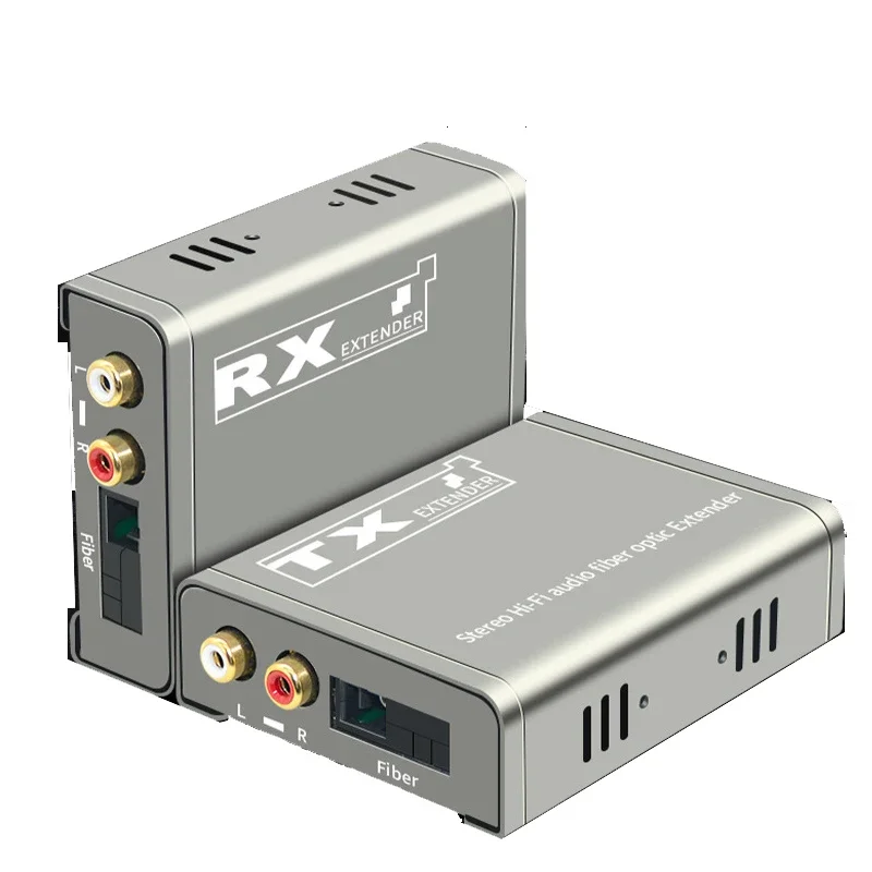 

RCA Audio Fiber Optical Extender over SC fiber cable Cable to 20Km Broadcast Grade RCA Fiber Extension Transceiver for TV System