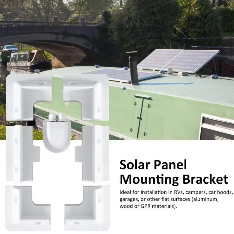 RV Roof Solar Panel Mounting Fixing Bracket Kit Wire Box ABS Supporting Holder for Caravans Camper Boat Yacht Motorhome