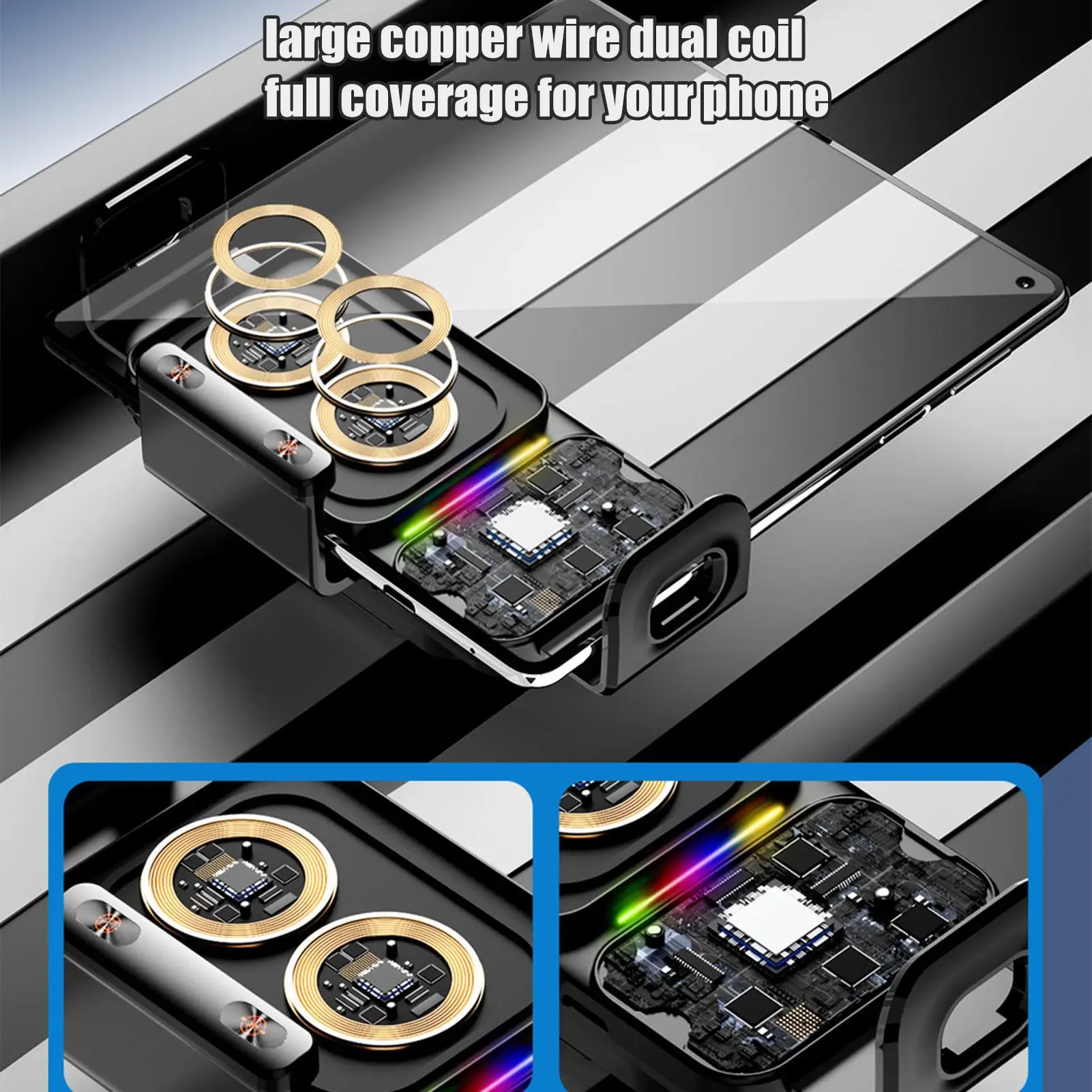 

Беспроводное автомобильное зарядное устройство, вращающийся кронштейн для вентиляционного отверстия, автоматический зажим, автомобильный держатель для телефона для управления музыкой, потоковая передача видео, ежедневные поездки на работу