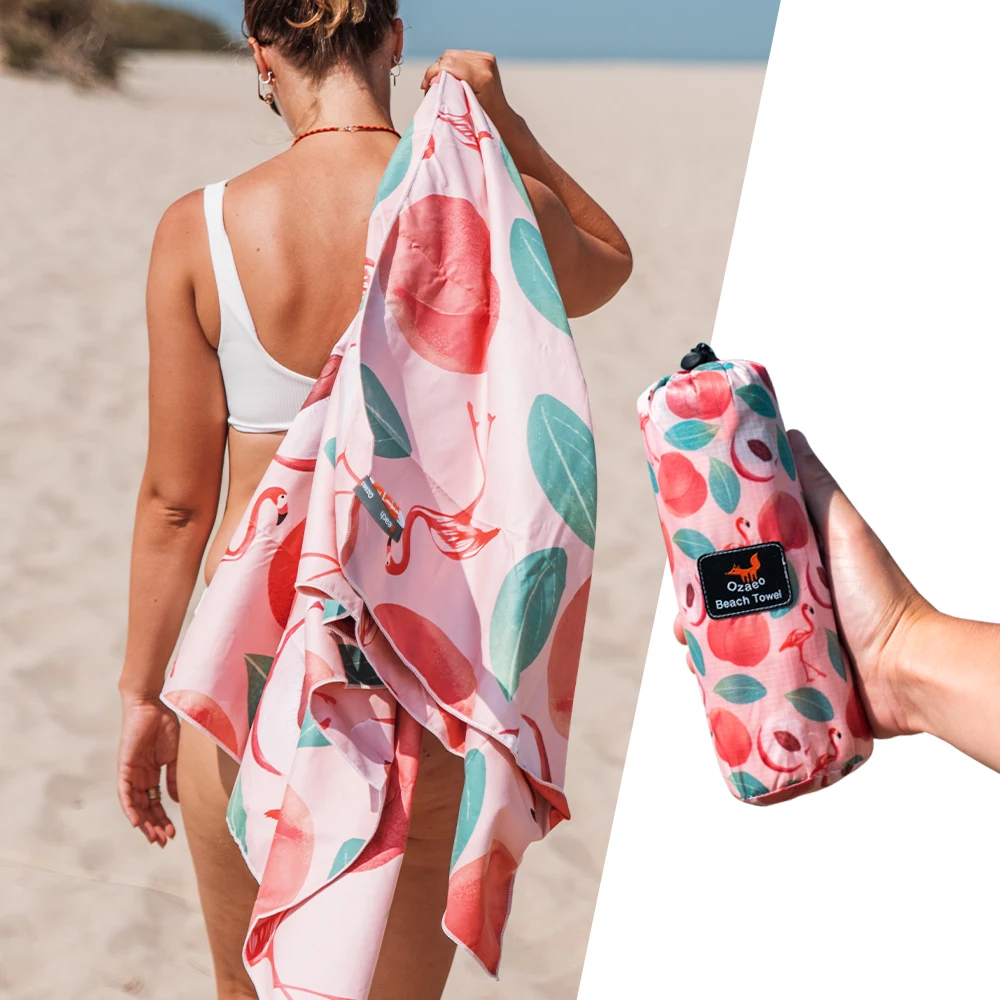 

Compact and Lightweight Fast Drying Beach Towels, Super Absorbent, Camping, Fruit-Printing, Swimming, Hiking, Gym, Yoga