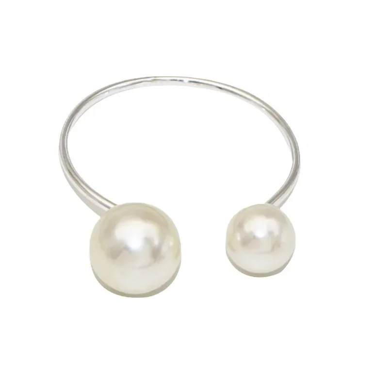 10PC Elegant Pearls Napkin Rings Gold Christening Bangle Metal Napkin Holder Wedding Gift Bridal Shower Decor Party Supplie