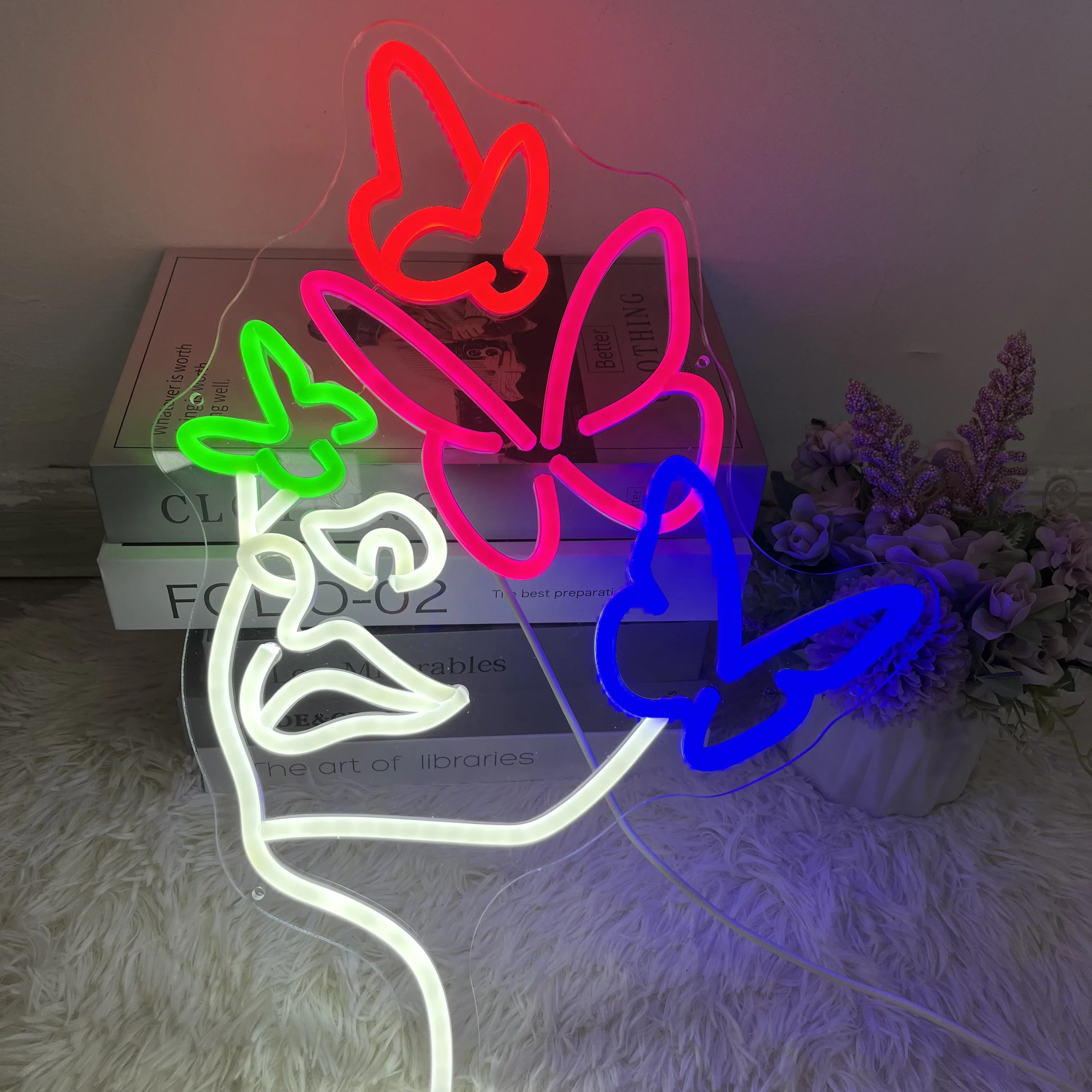 

Custom Neon Sign Home Wall Decor Creative Green Leaf Baby Kids Bedroom Living Room Led Night Light Birthday Wedding Sign