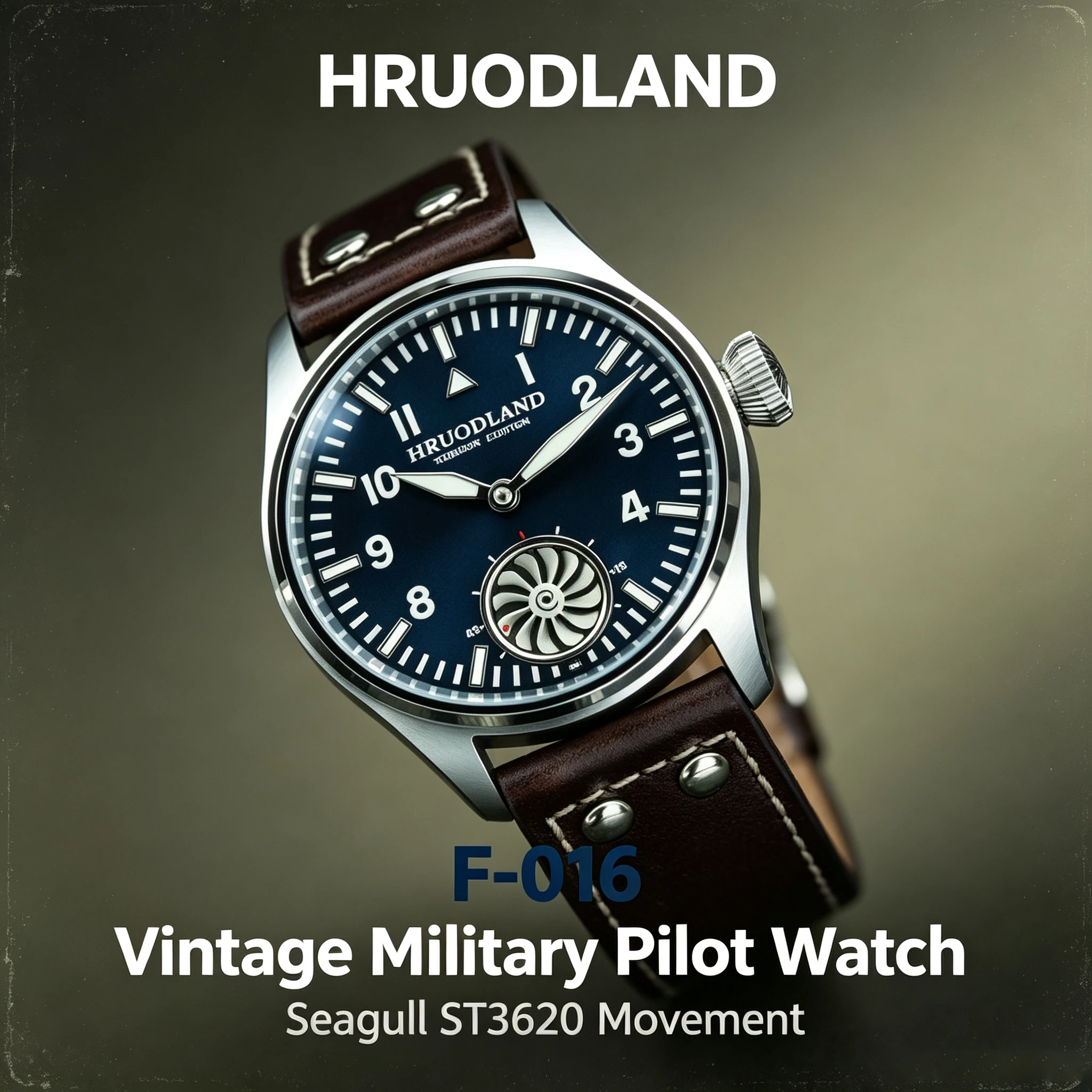 Hruodland 2026 New F016 Luxury Mechanical Men Watch Sapphire Crystal BGW-9 Night Light 100m Waterproof Frosted Dial Reloj Hombre