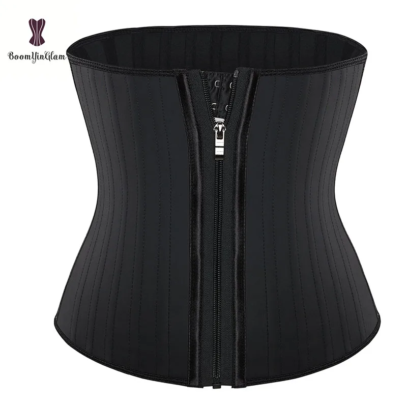 

Zip And Hook Slimming Latex Sheath 25 Steel Bone Waist Trainer Corset Tummy Control Trimmer Belt Cincher Shaper Plus Size