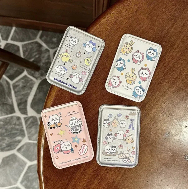 Chiikawa Japanese Cartoon Cute Magnetic Card Holder Phone Magnetic Card Holder Bag Suitable for MagSafe Holiday Gifts