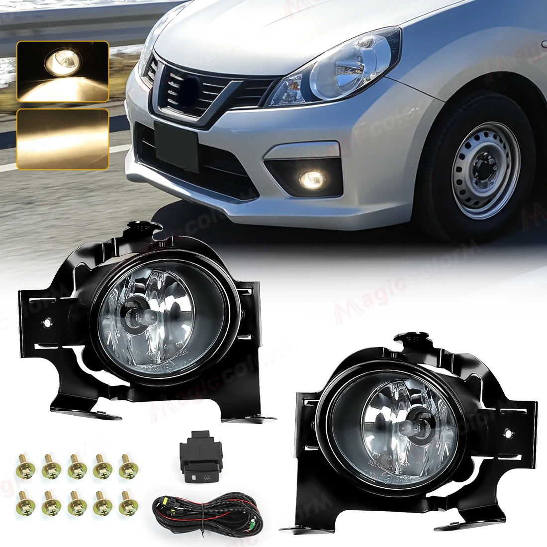 

DLAA Car Fog Lamps For Nissan Wingroad NV150 2019 2020 2021 DRL Daytime Running Lights Auto Halogen Daylights Car Accessories