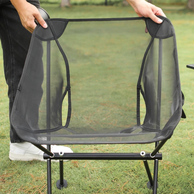 Ultralight 7075 Aluminum Alloy Detachable Portable Folding Breathable Net Fabric Camping Moon Chairs Beach Fishing TravelChair