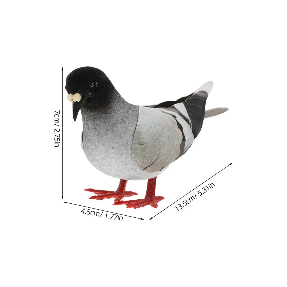 4Pcs Artificial Pigeons High Realism Lifelike Simulation Birds Garden Statues Lawn Decor Photography Props Indoor Outdoor