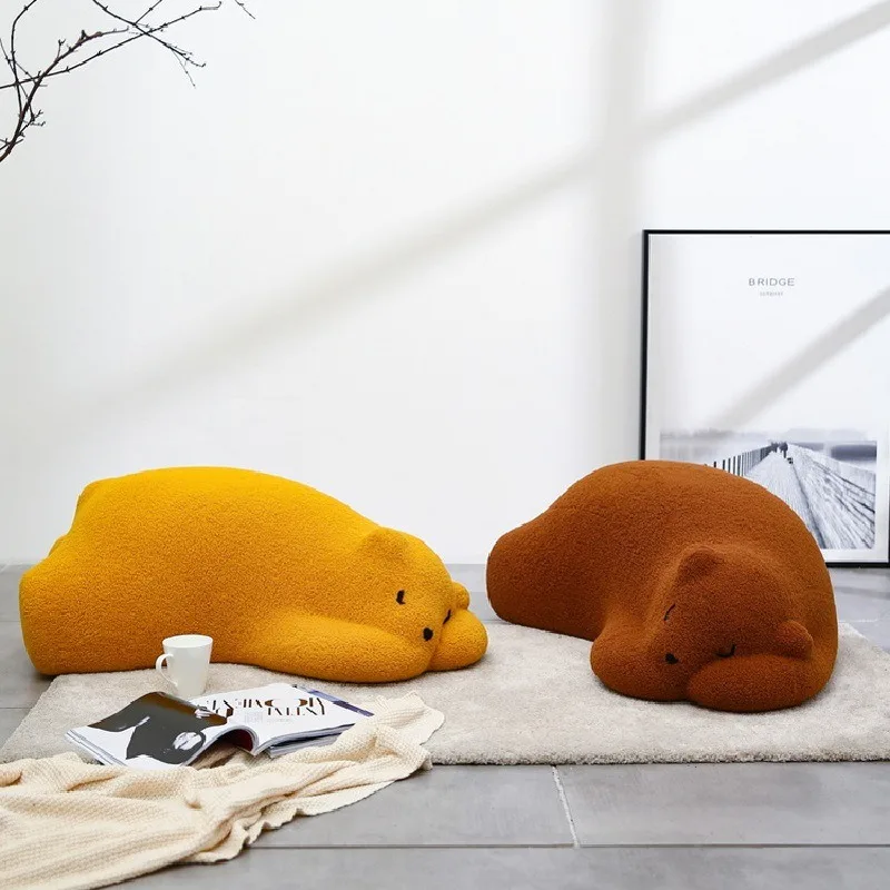 곰 라운지 의자 북유럽 창조적 인 디자인 거실 PE 만화 어린이 의자