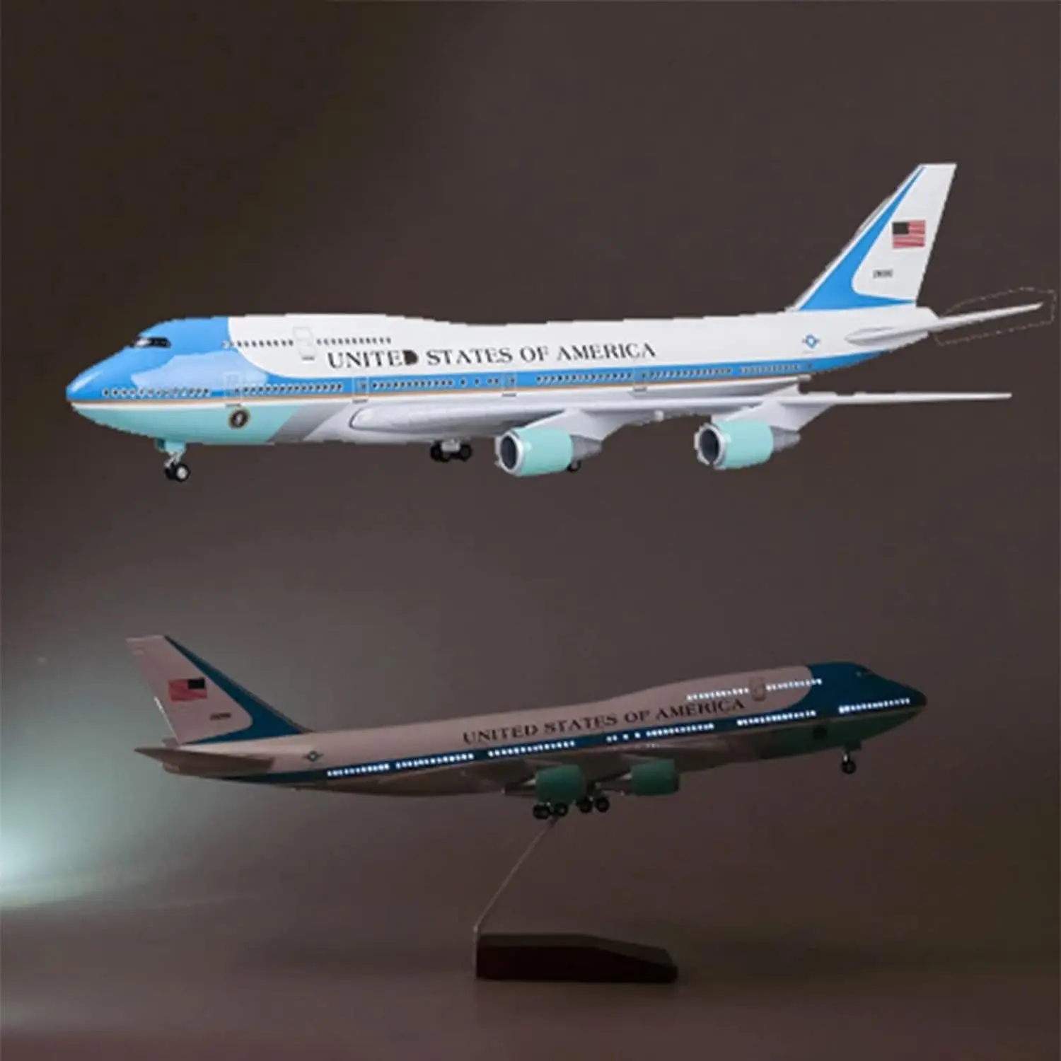 

Airplane Model Toys B747 Air Force One Airlines Model 1/150 Scale 47cm Diecast Plastic Model Aircraft Toy Flight Model Airplane