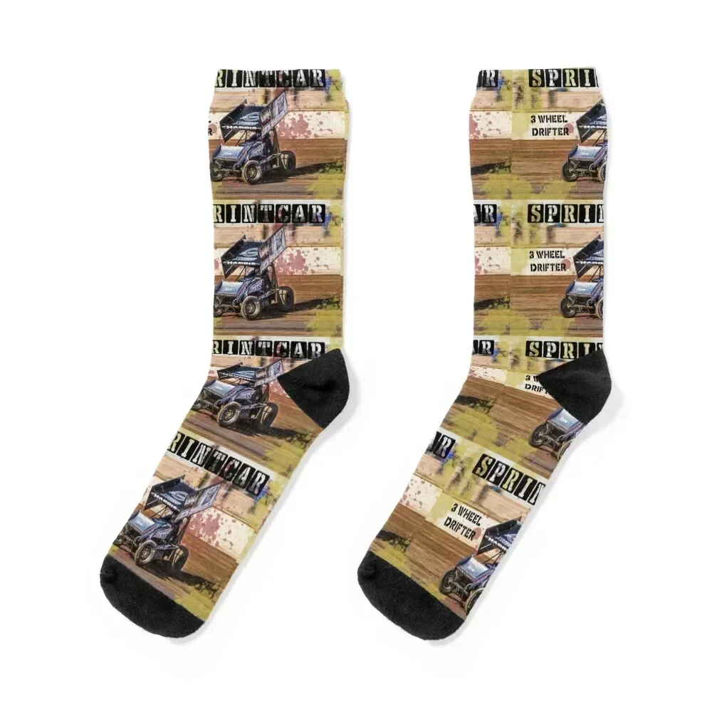 

Sprintcar 3 Wheel drifter Socks sheer gift Hiking boots cotton Socks Woman Men's