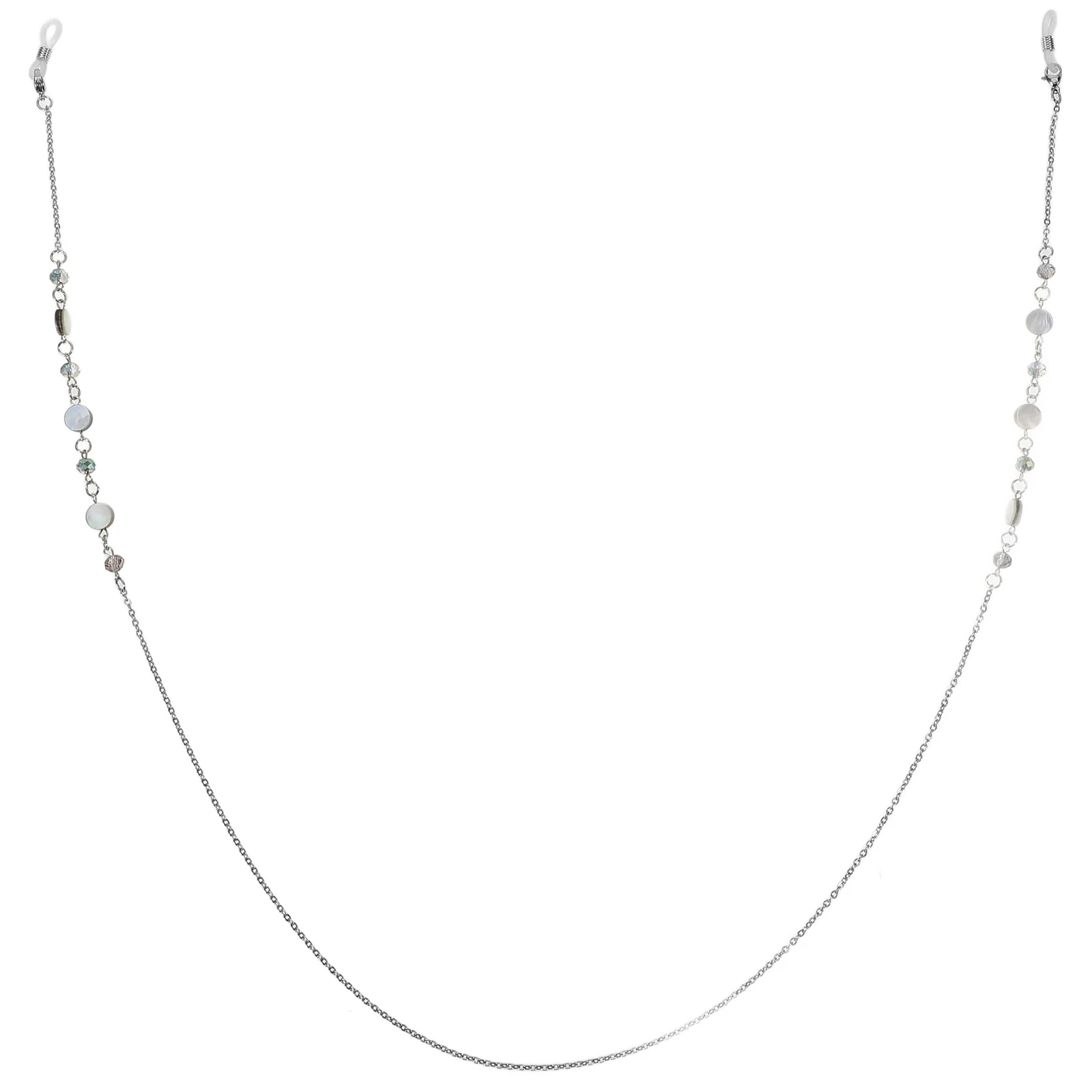 

Stainless Steel Glasses Chain Sunglasses Holder Necklace for Women Silver Shell Titanium Steel Anti Deformation Easy Match