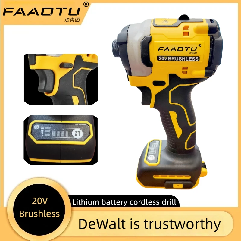 

Аккумуляторный ударный гайковерт FAAOTU DCF850 - совместим с батареями 20V DW, высокомощный перезаряжаемый электроинструмент