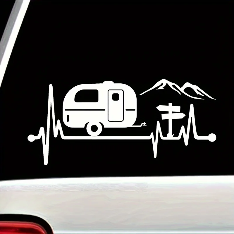 Travel Trailer Mountain Decal Vinyl Sticker RV Camper Van Outdoor Adventure Decoration Waterproof Durable