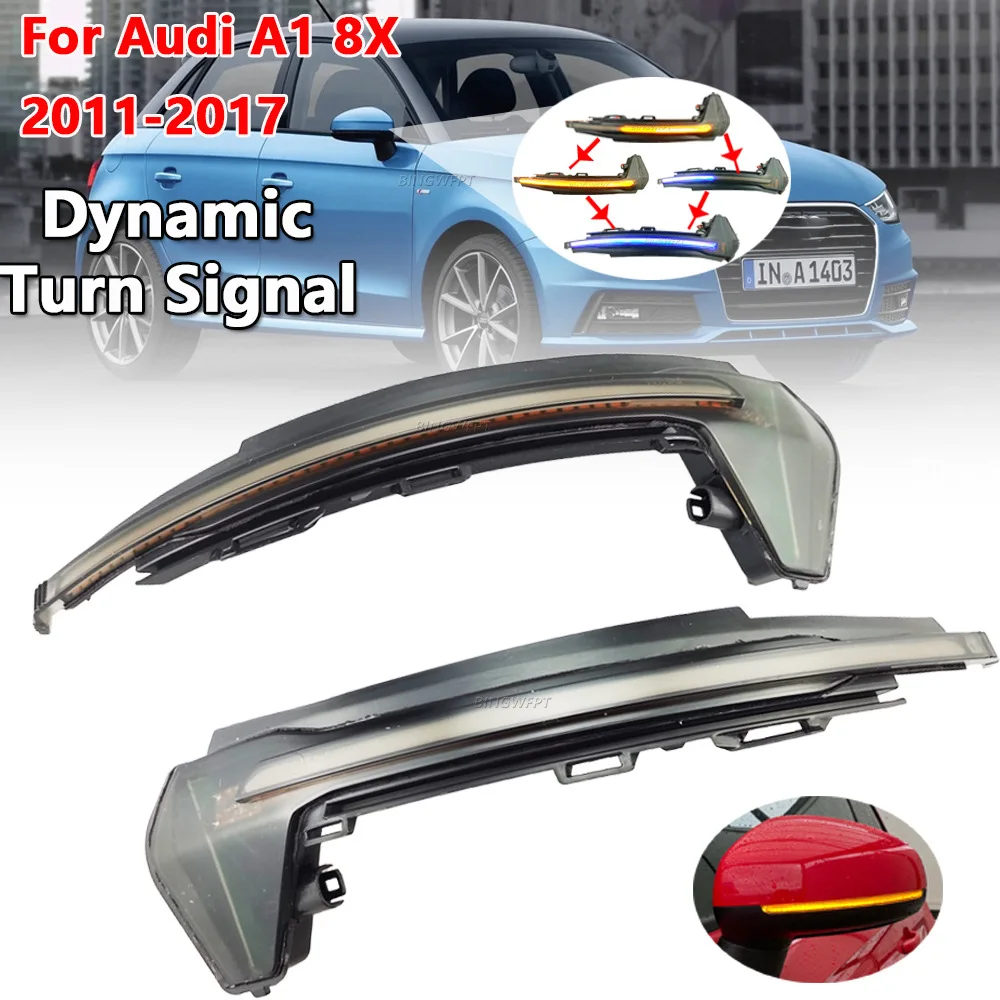 

2pcs For Audi A1 8X 2011-2017 Retrofit LED Mirror Turn Signal Lights
