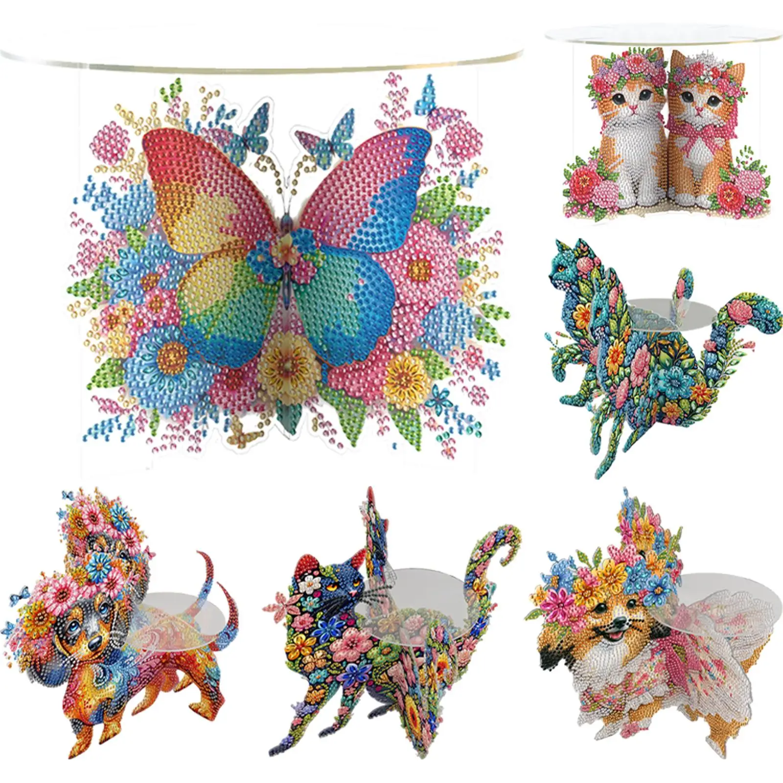 

Acrylic Diamond Art Potted Plant Holder Diamond Painting Potted Plant Holder Rack for DIY Art Craft