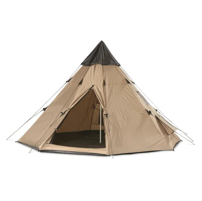 OEM 2 Person Tipi Tent - Waterproof Pyramid Camping Tent For Glamping, Hiking & Outdoor Survival Shelter