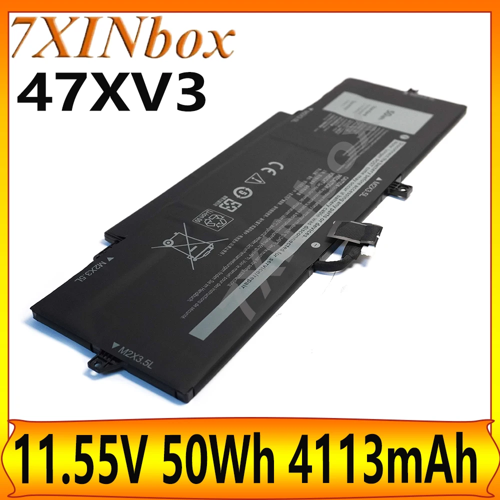 

7XINbox 47XV3 11.55V 50Wh 4113mAh OEM аккумулятор для ноутбука Dell Latitude 9330 2-в-1 серии, V2KRT 6W5R4 4JG2Y GK1M0 05Y3T9